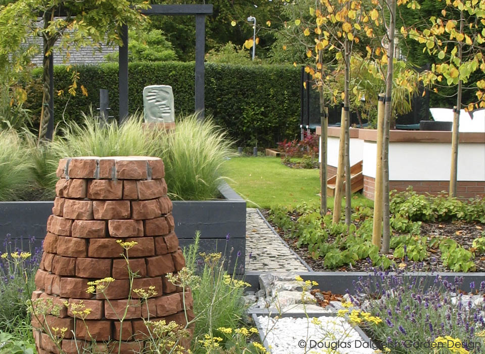 contemporary herb garden