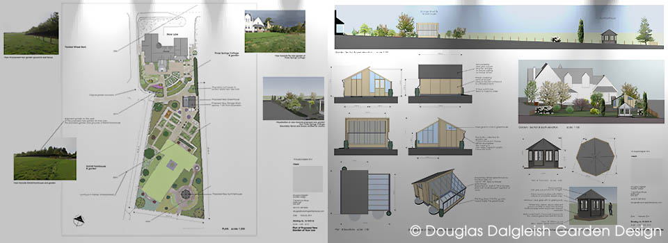 garden plan and elevations prepared for planning application