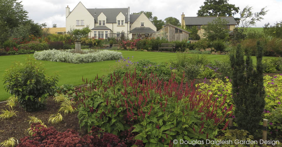 view across the completed developing garden