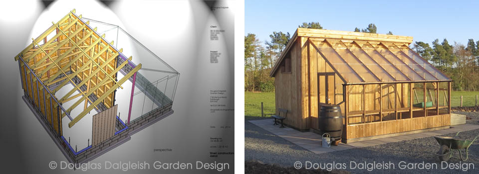 self-build timber shed 15m2