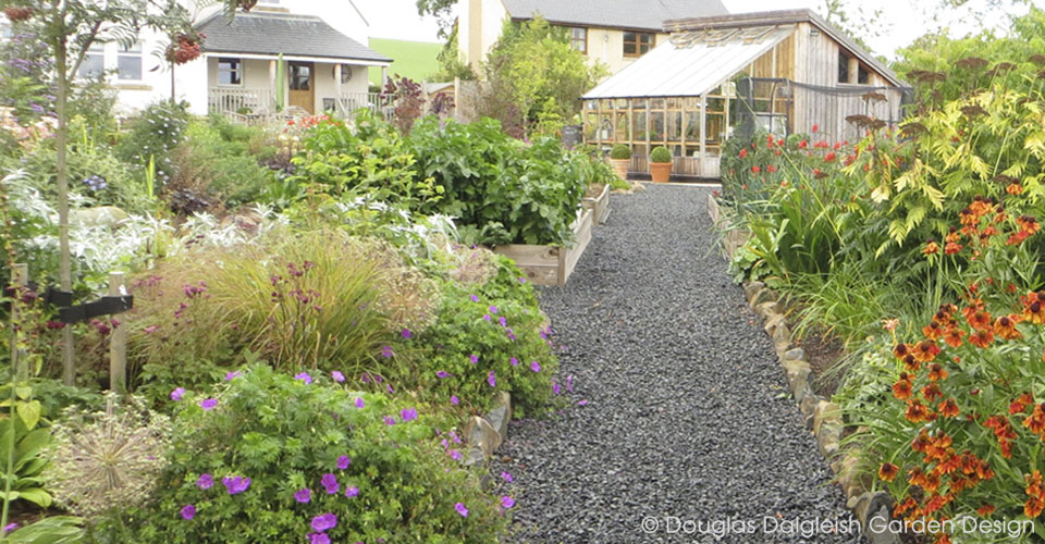 straight whinstone path to timber greenhouse